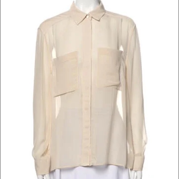 Balenciaga Tops - Balenciaga Long-Sleeve Button-up Top